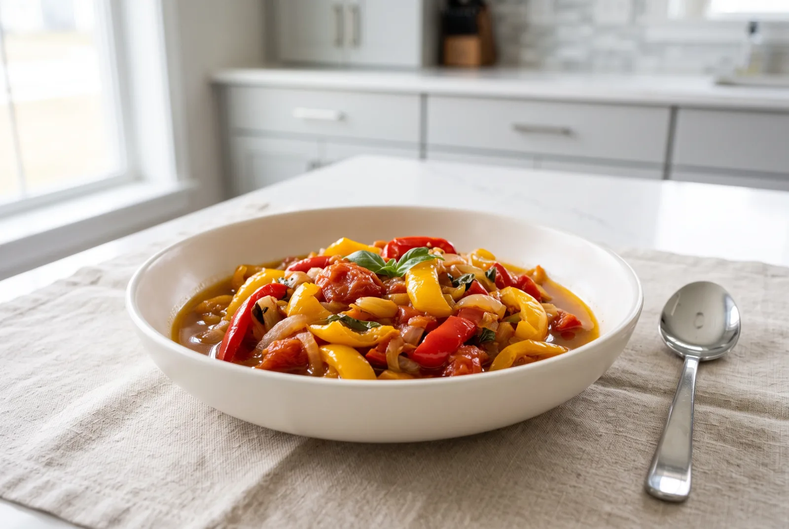 Peperonata | Italian-Style Peppers with Tomatoes and Capers