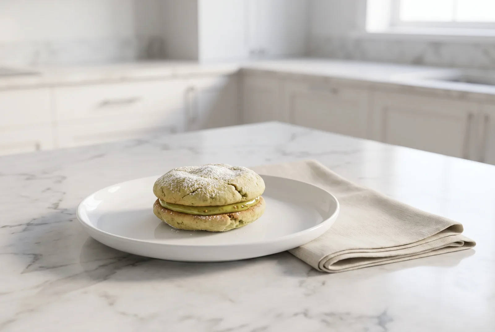 Pistachio Butter Cookies | Brunch Cookies with Double Pistachio Cream