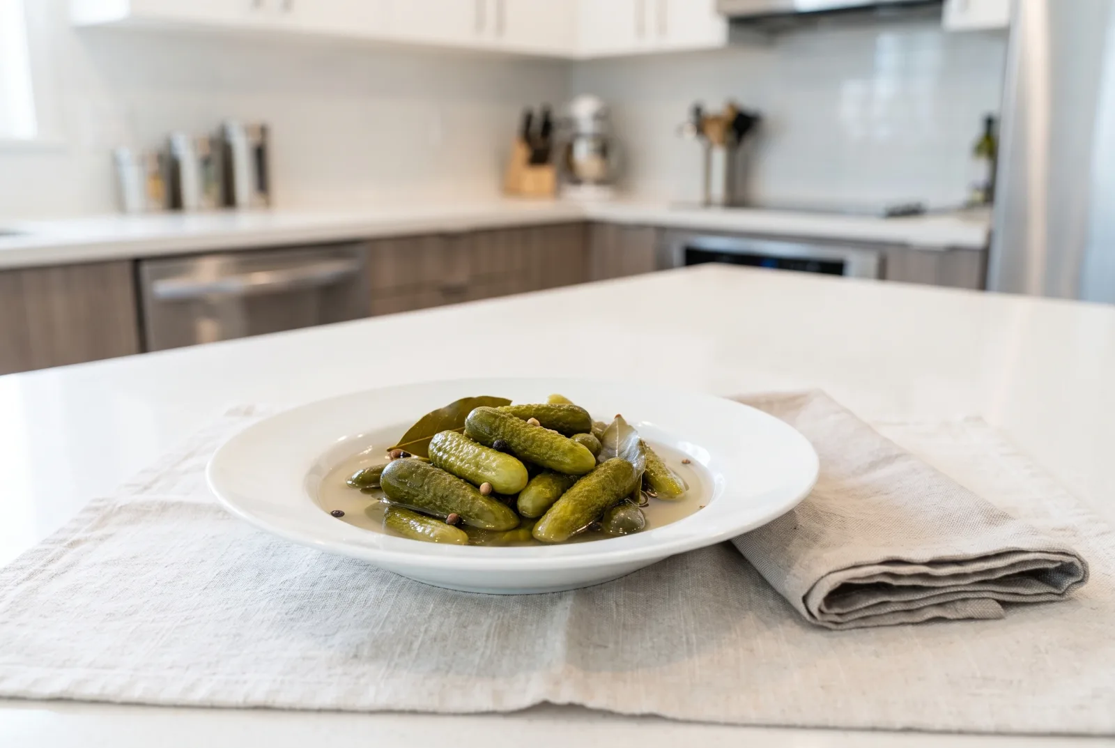 French-Style Small Pickled Cucumbers