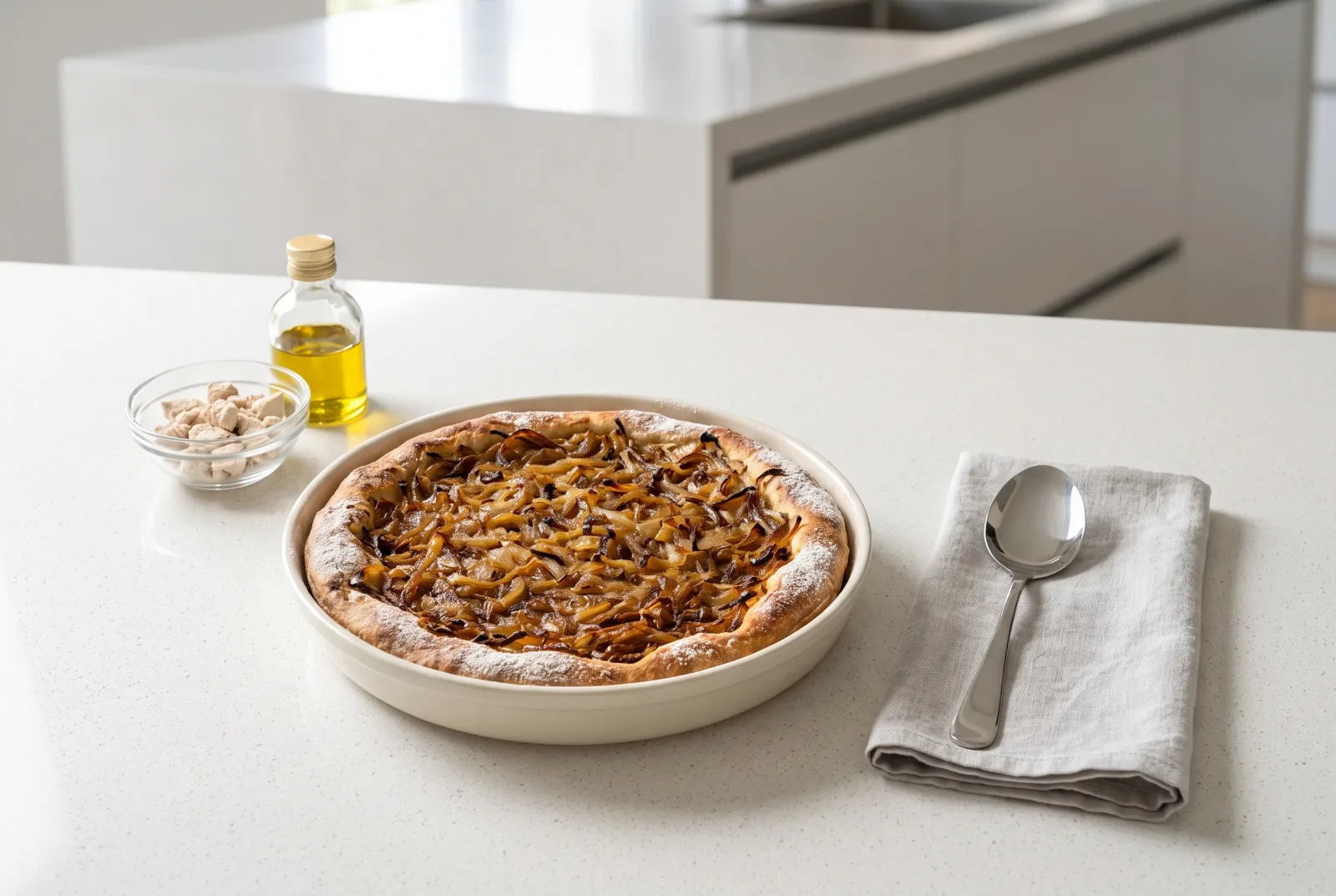 French Onion Tart (Tarte à l'Oignon) | Thin Crust with Caramelized Onions