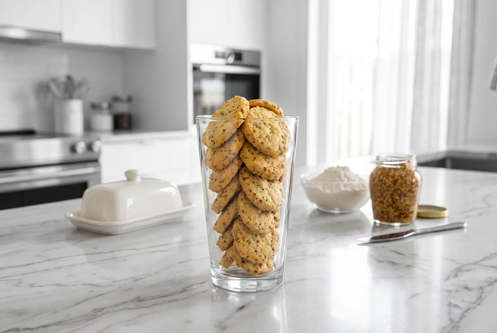 Spicy Mustard and Kashar Cheese Cookies | Savory Tea-Time Cookies