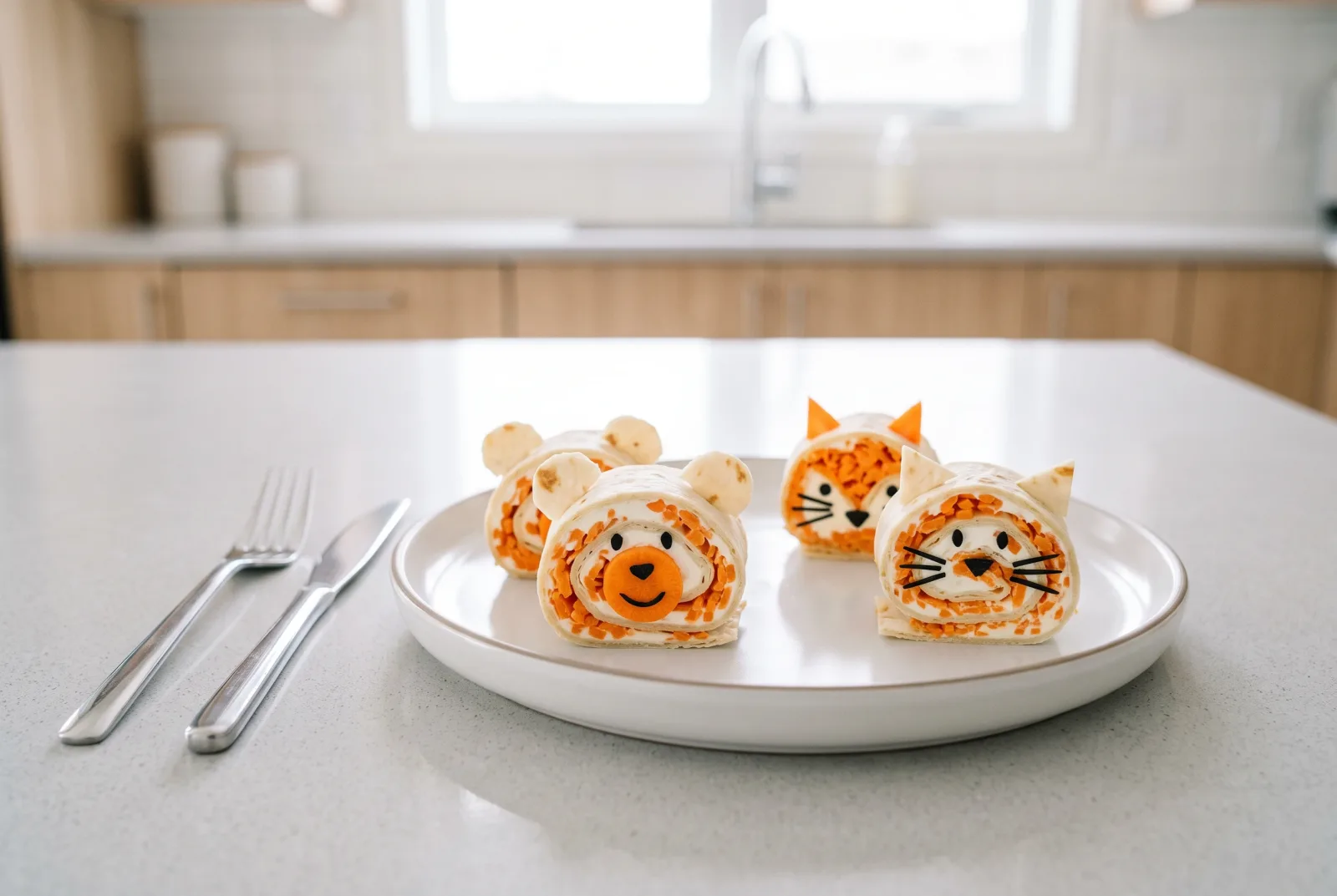 Animal-Shaped Sandwich Rolls | Colorful Vegetable Pinwheels for a Picnic