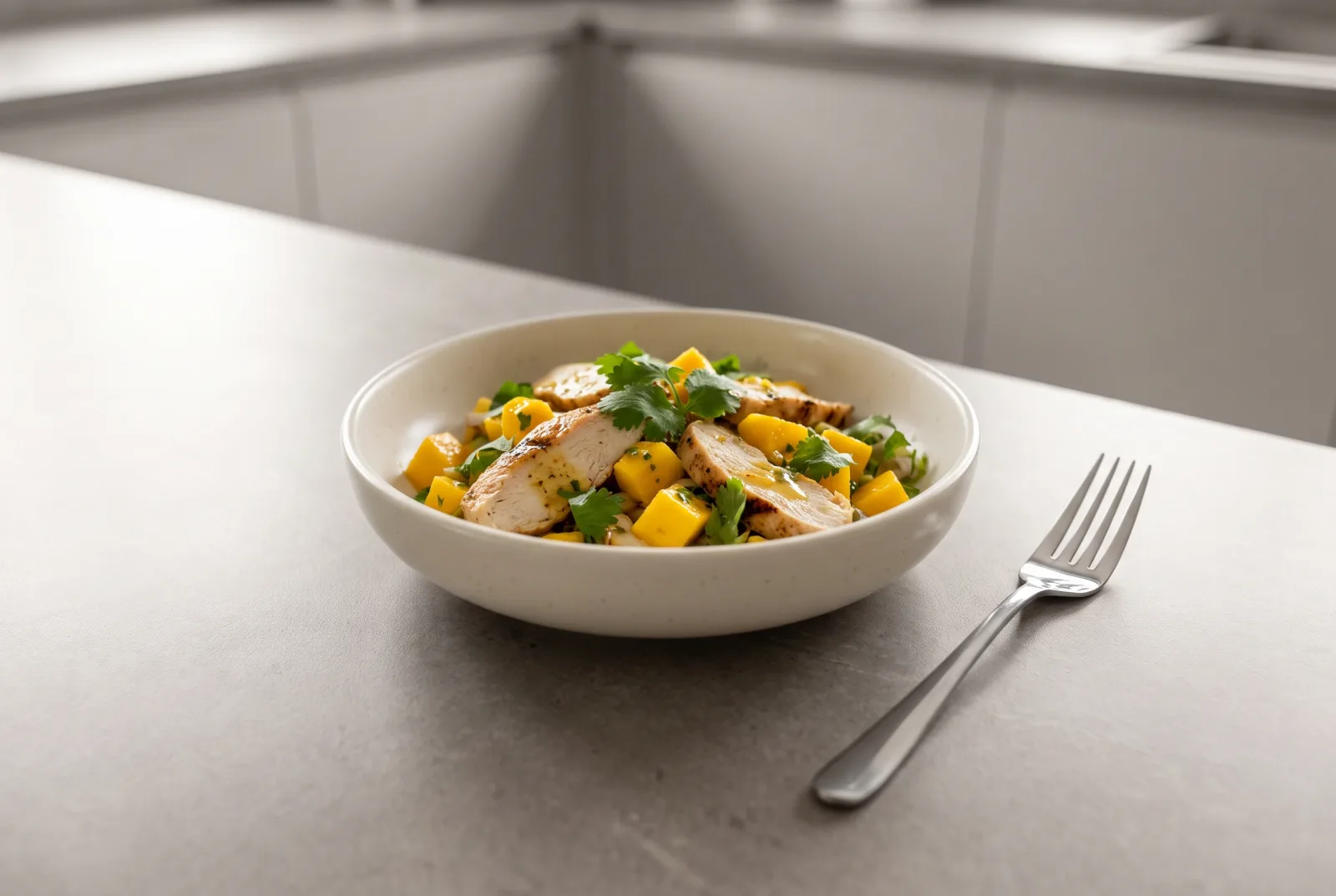 Hint Usulü Tavuklu Mango Salatası | Hardal Tohumu Tadkalı