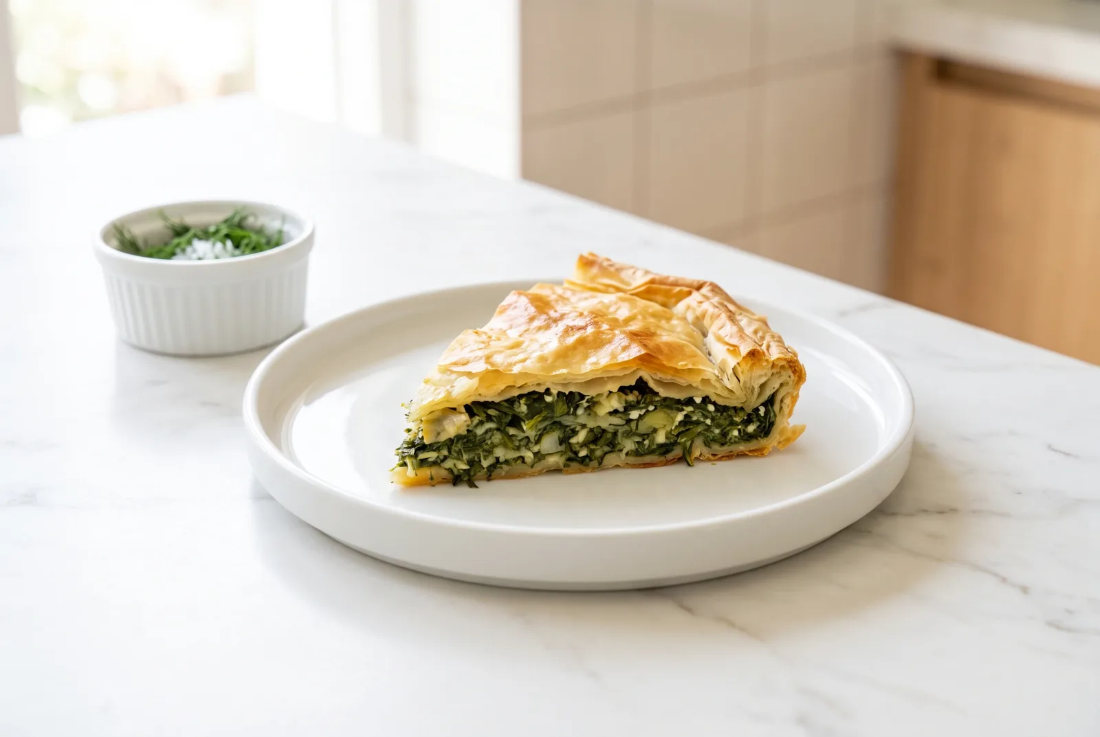 Hortopita — Greek greens pie with whole wheat pastry