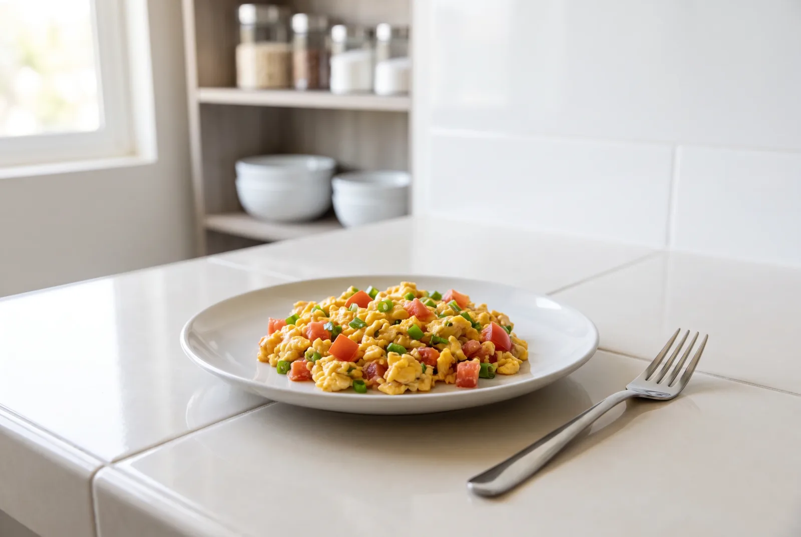 Huevos Pericos | Colombian-Style Eggs with Tomato and Onion