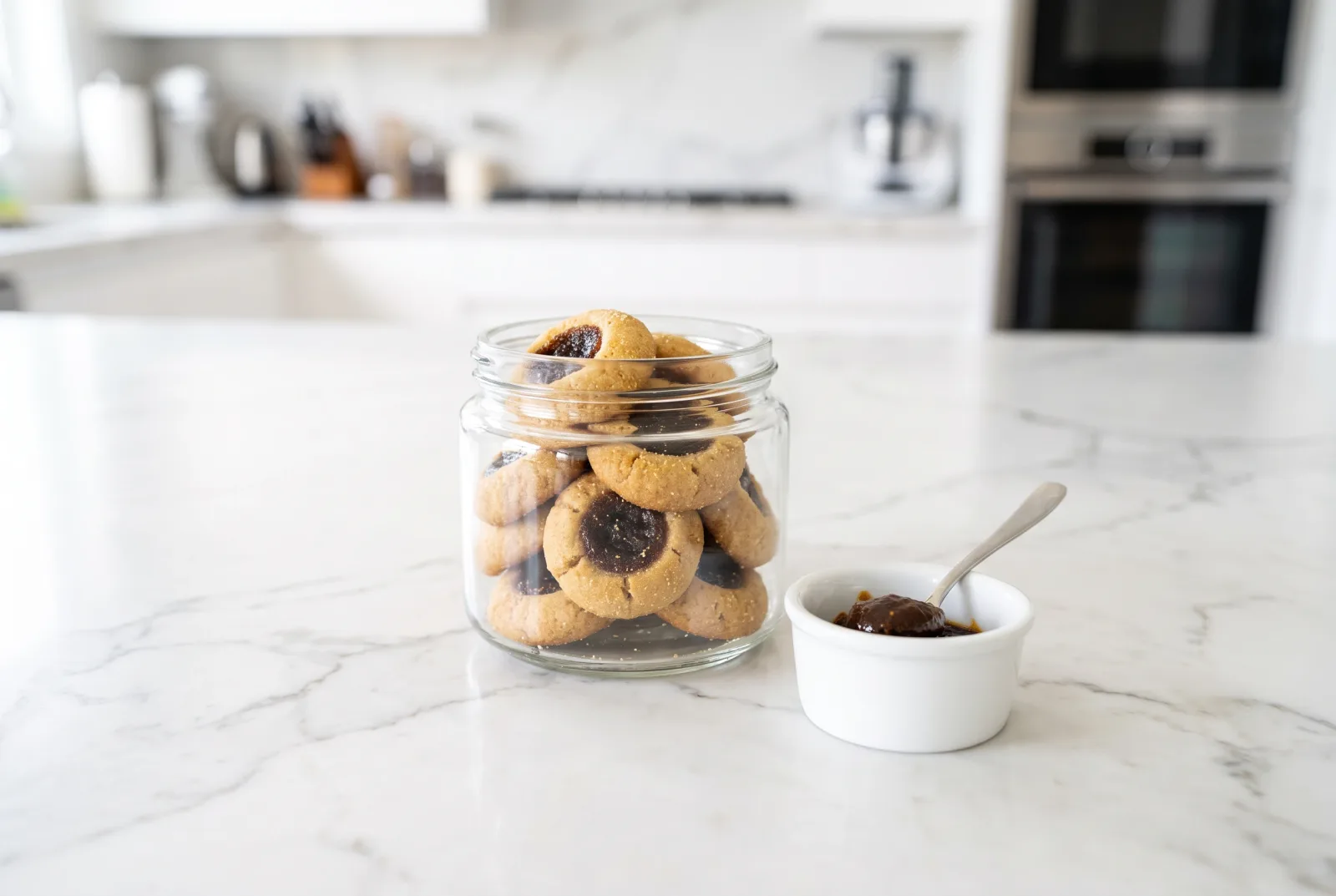 Date Syrup Thumbprint Cookies | Iraqi Semolina Cookies