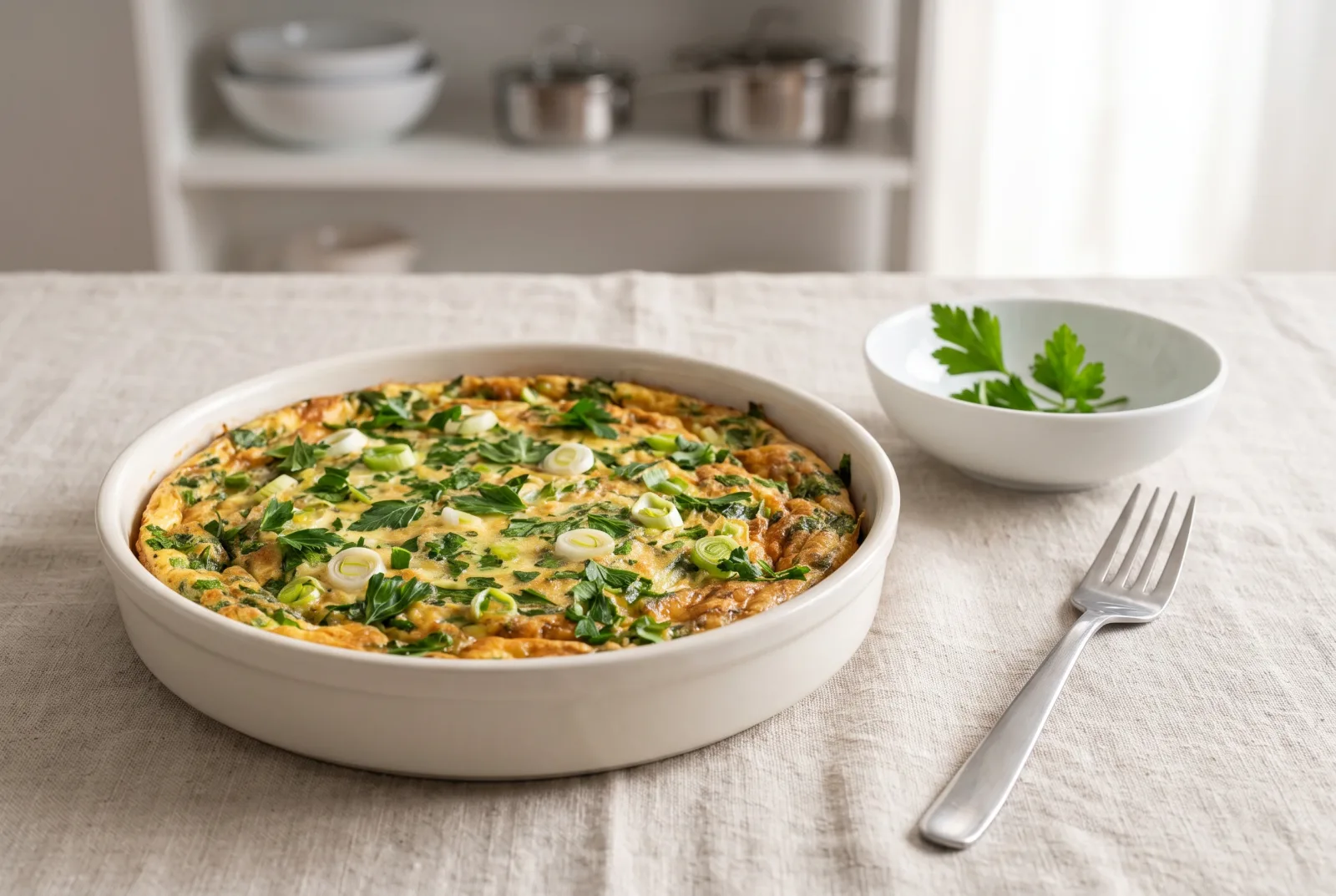 Ijeh | Lebanese Herb Omelet with Parsley