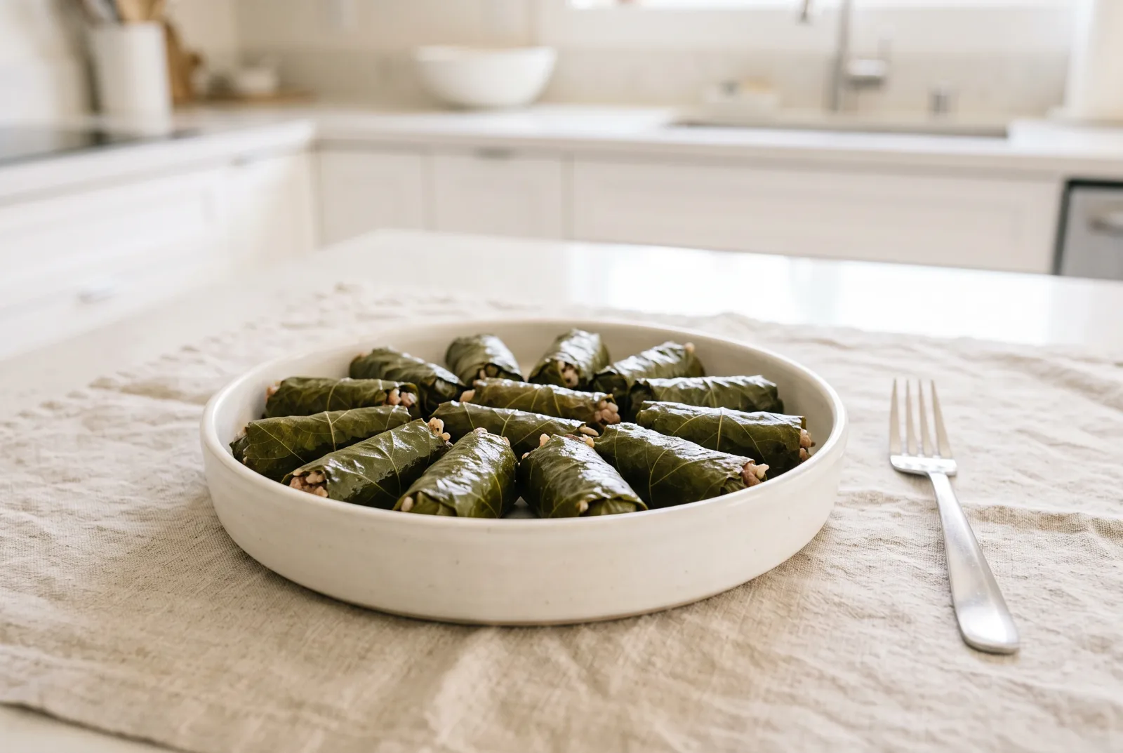 Meat-Stuffed Fig Leaf Rolls | Aegean-Style Summer Dolma