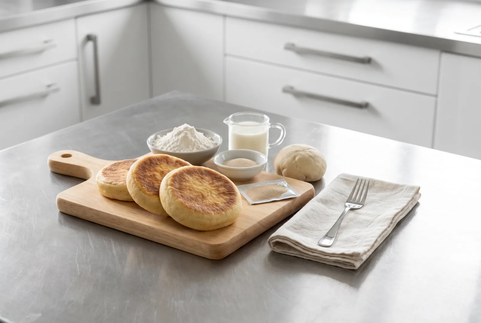 English Griddle Bread | Breakfast Bread Cooked in Ring Molds