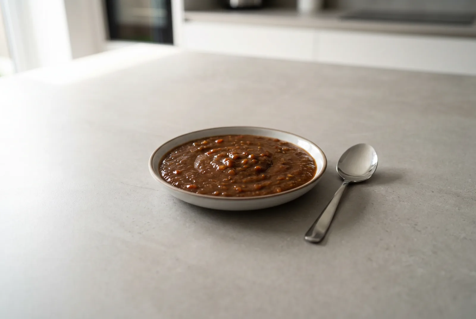 British-Style Spiced Brown Sauce — Tomato and Apple Cider Vinegar Reduction