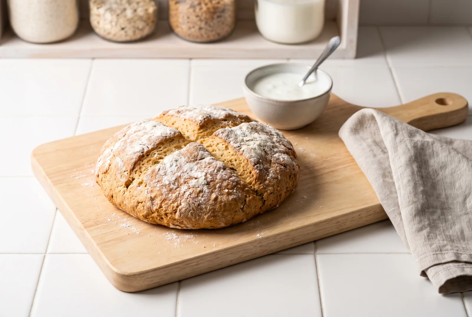 Irish-Style Thin Soda Bread | Spicy Cheddar