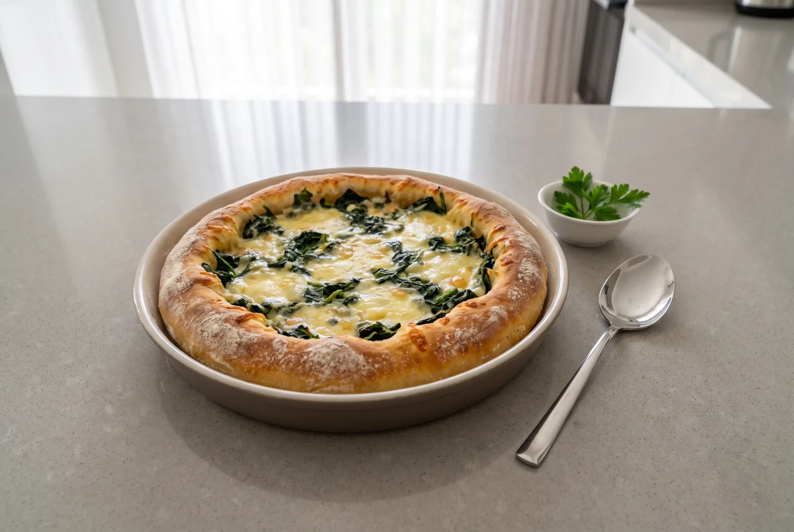 Spinach and Kashar Pide | Olive Oil Brunch Flatbread