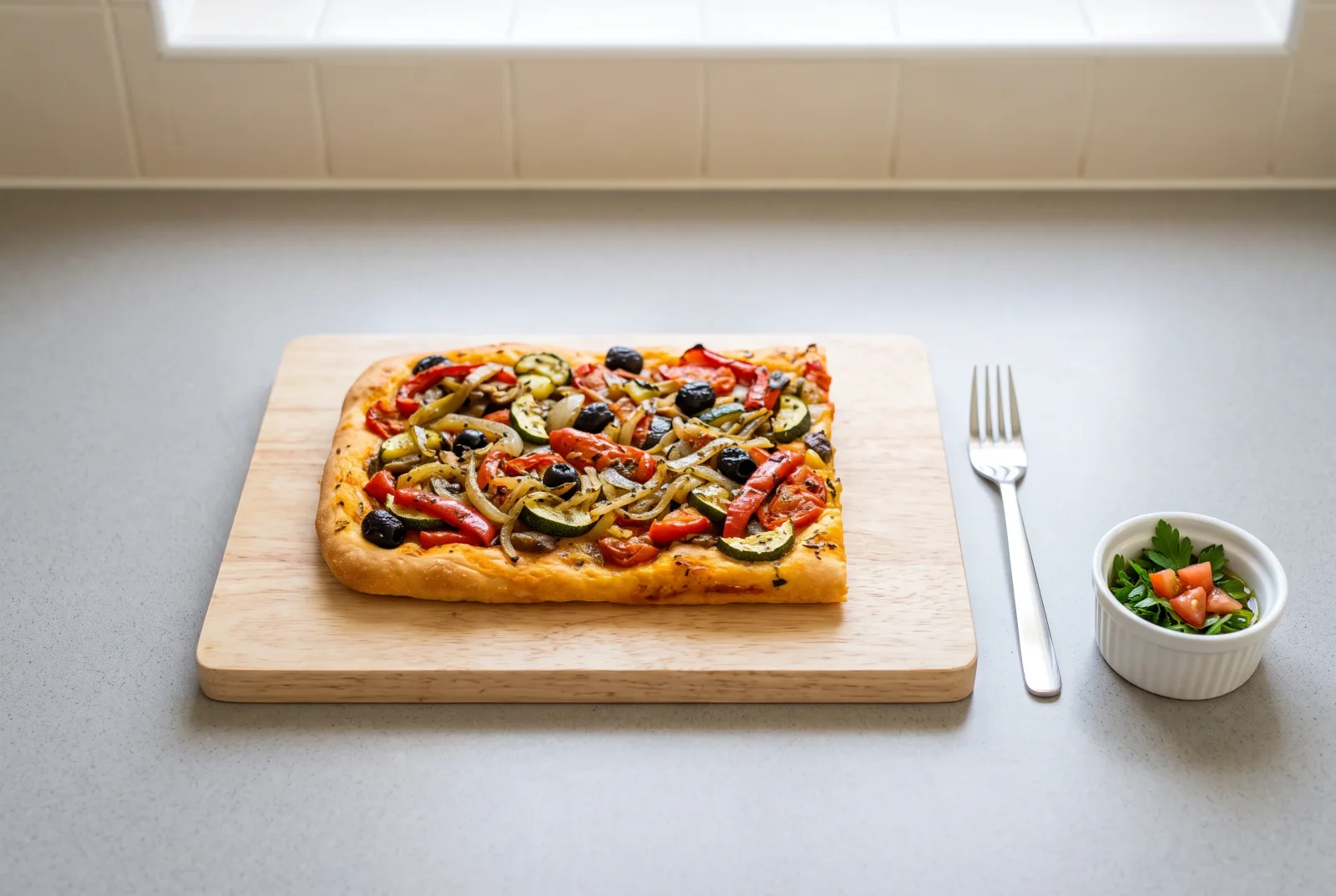Spanish-Style Vegetable Coca | Catalan Flatbread with Leftover Roasted Vegetables