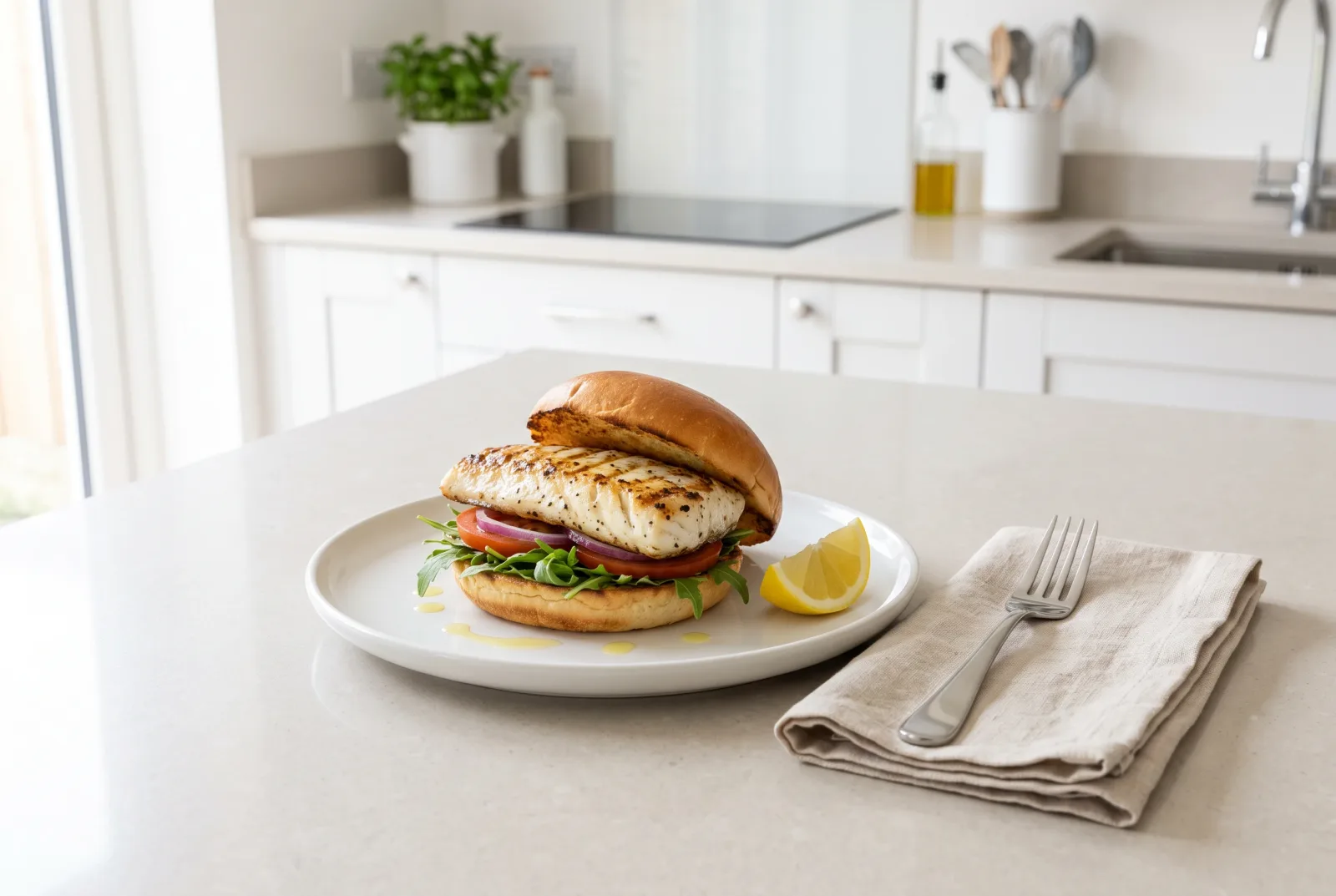 Grilled Hake Sandwich — Argentine-Style Barbecue Fish Sandwich