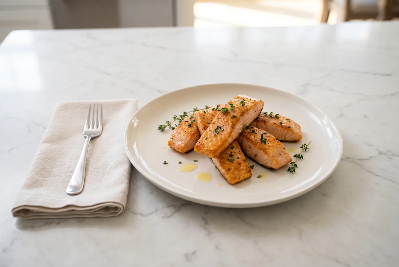 Grilled Salmon Fingers | Irish-Style Thyme-Marinated Salmon