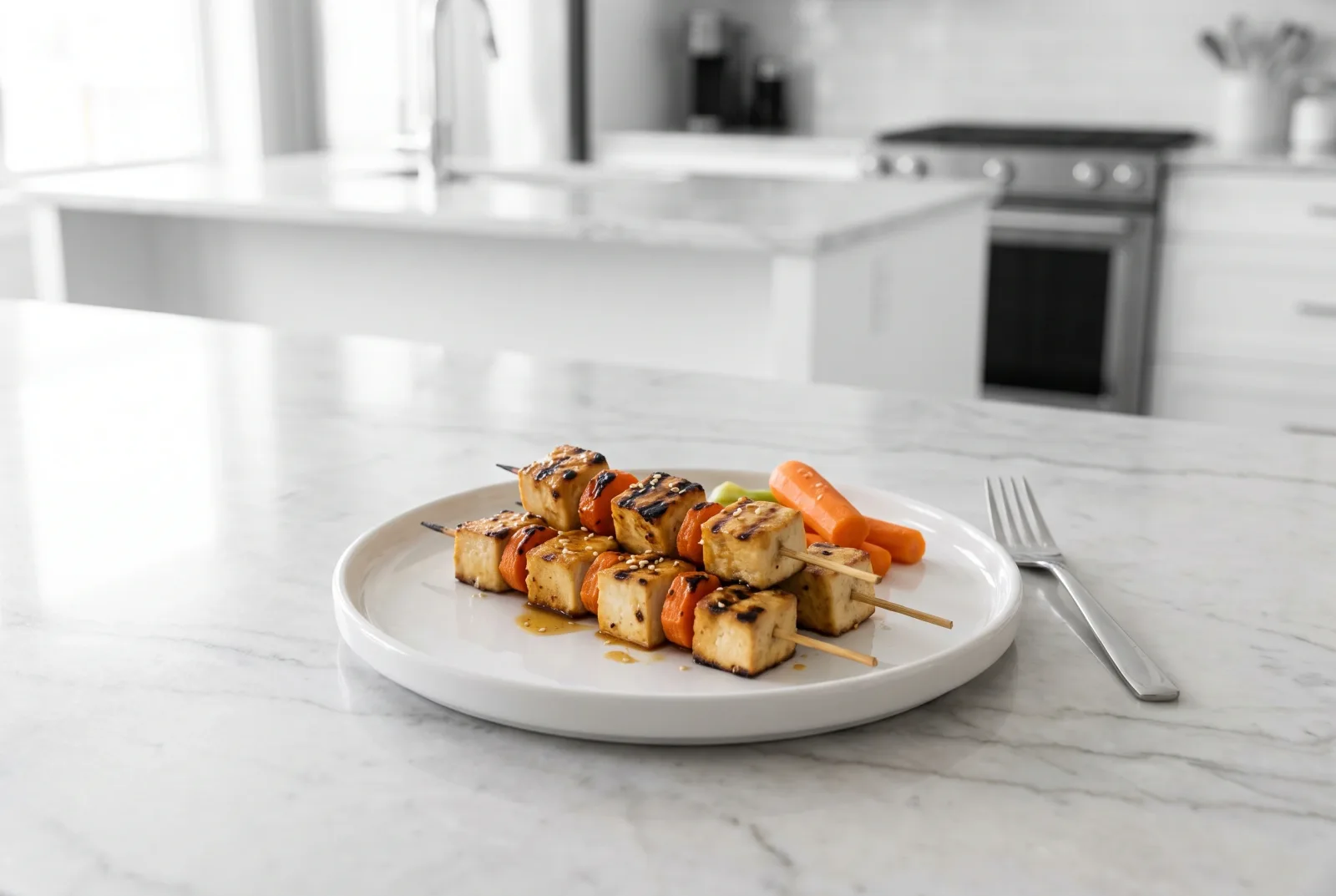 Grilled Soft Tofu Skewers | Chinese-Inspired Snack for Young Children