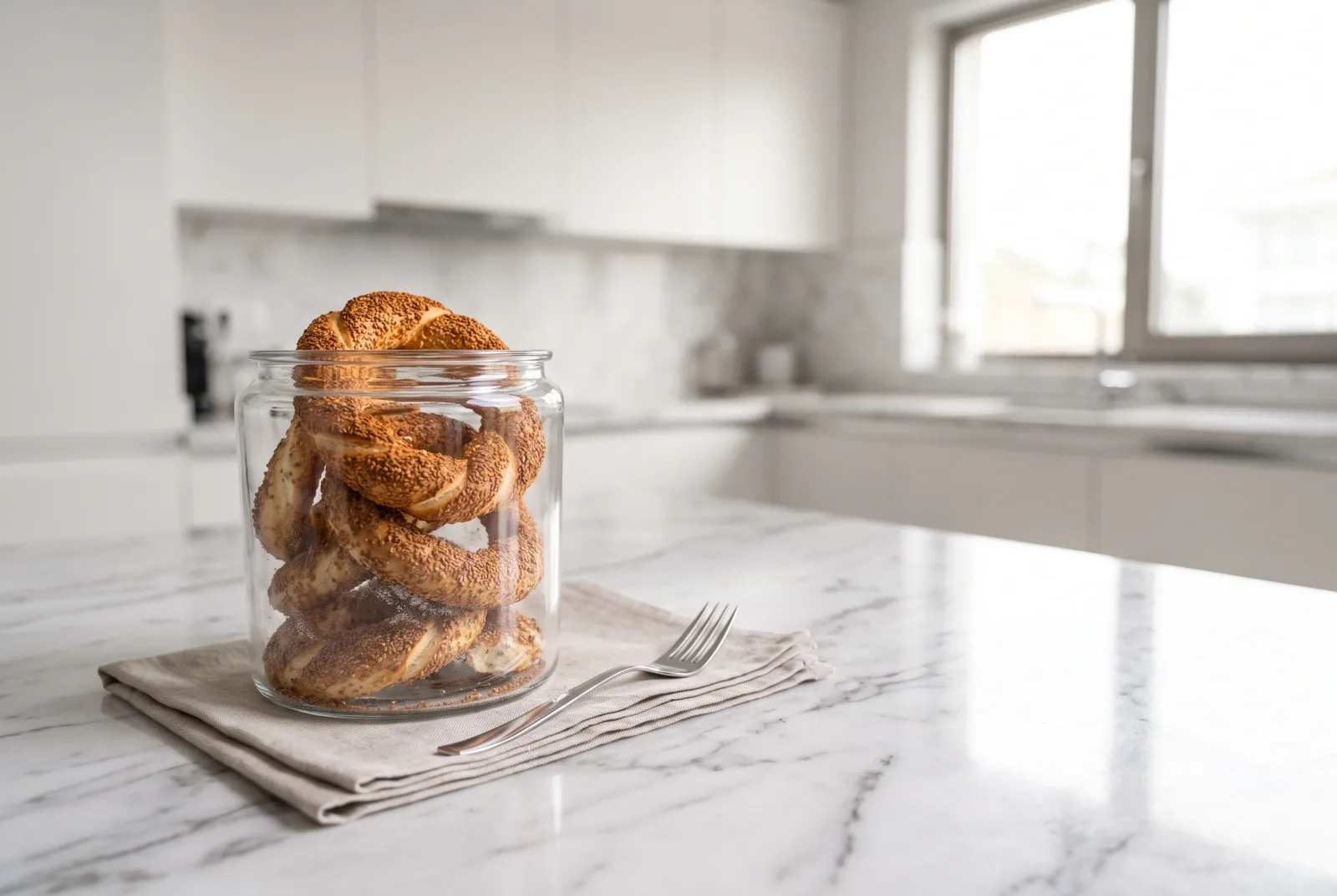 İzmir Gevreği (Izmir-Style Sesame Rings) — Air-Fryer Turkish Bread