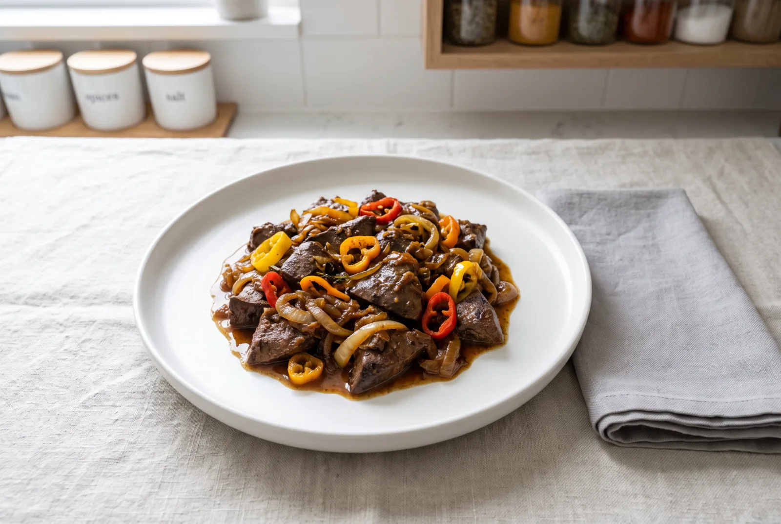 Jamaican Spicy Liver | Breakfast Liver with Onion and Scotch Bonnet