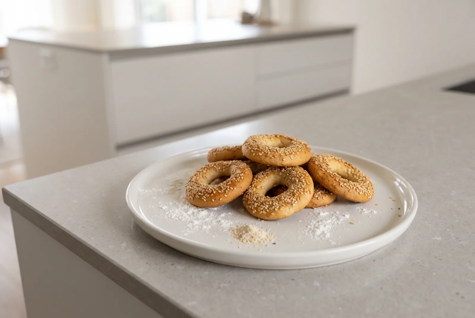 Ka'ak bi Halib | Jordanian Milk Bread Rings with Sesame