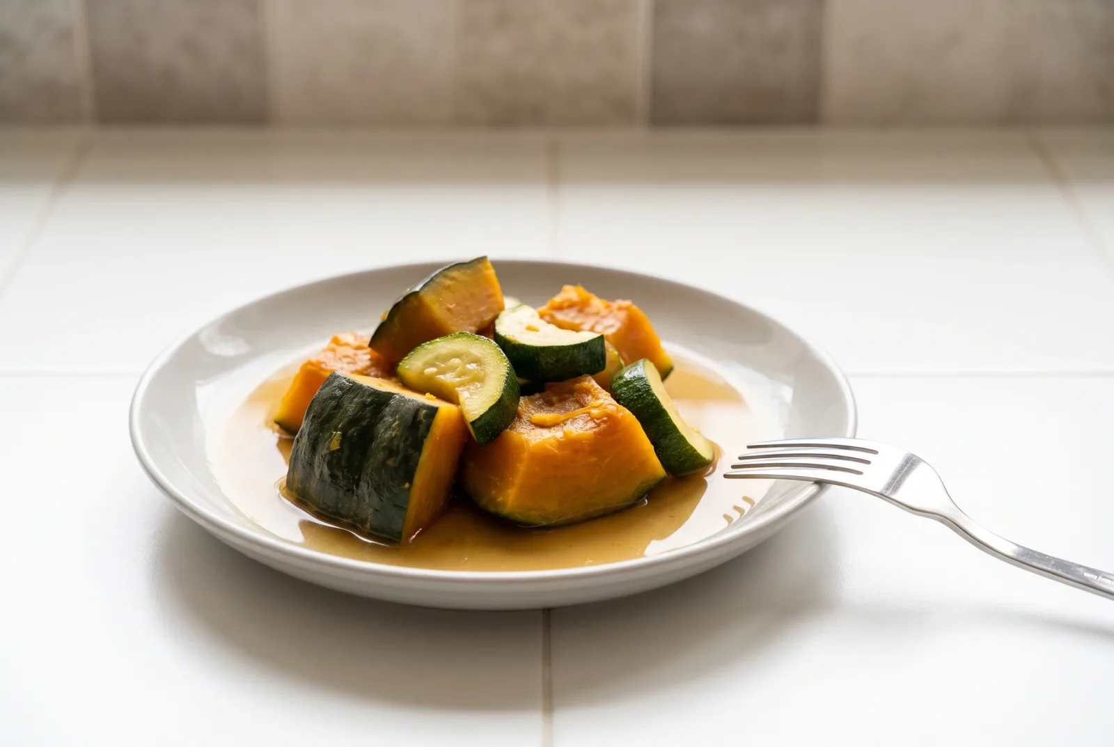 Kabocha Nimono | Japanese-Style Kabocha Simmered in Dashi