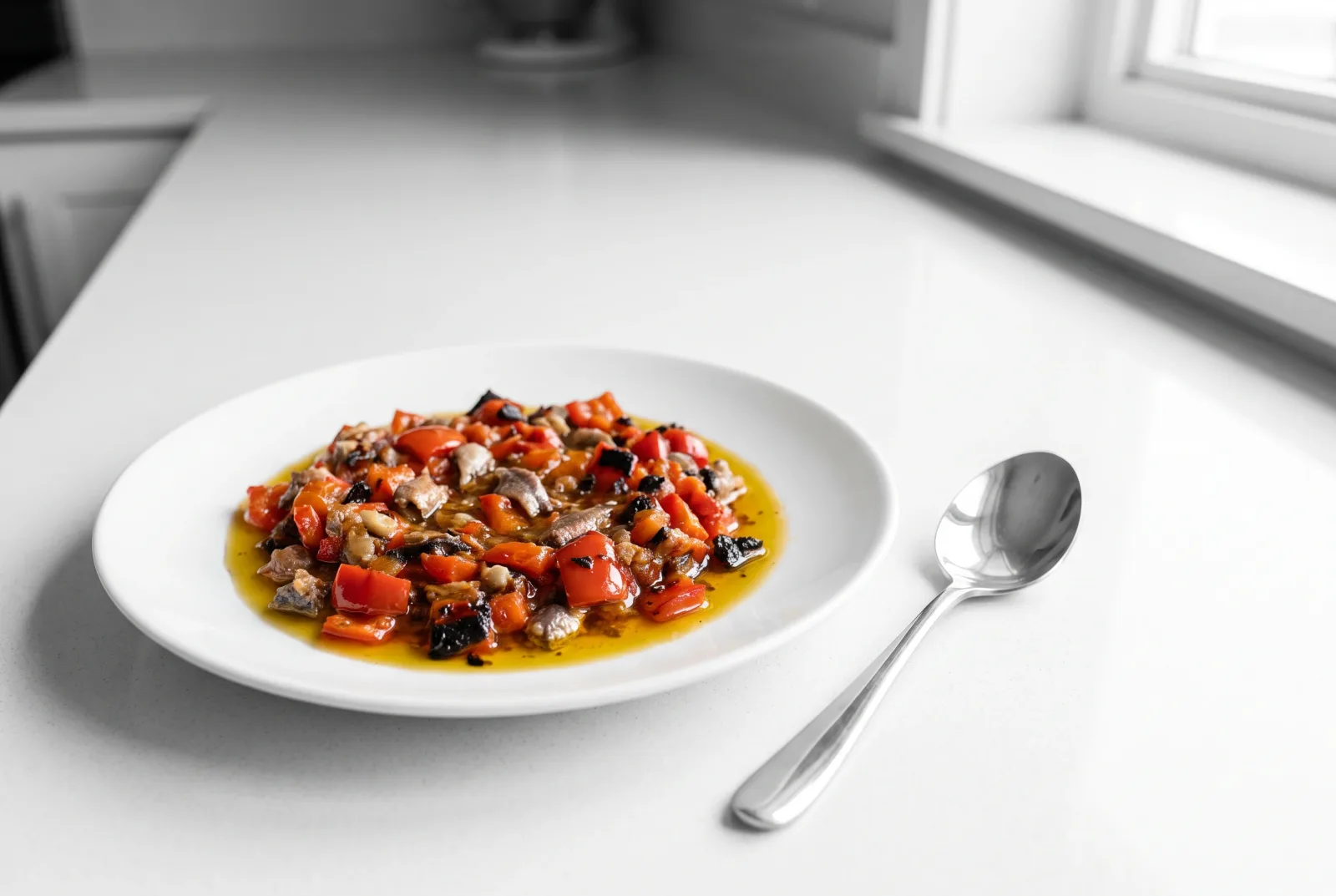 Breakfast Anchovy and Red Bell Pepper Spread