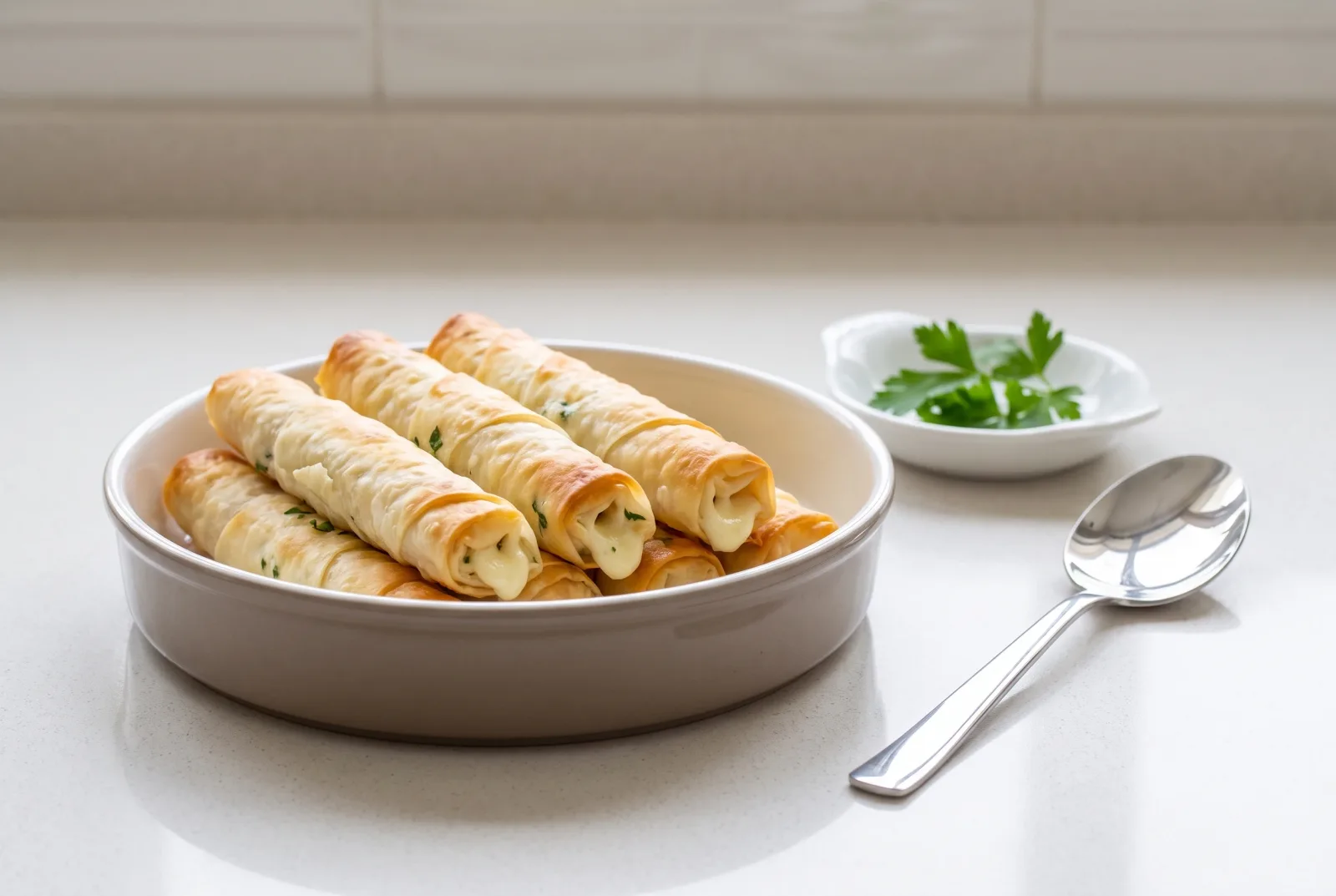 Kalem Böreği (Pencil-Shaped Turkish Cheese Rolls)