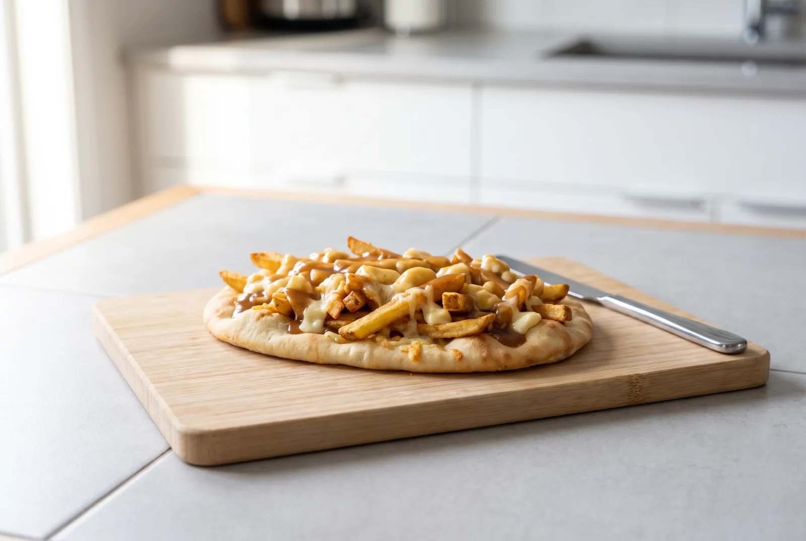 Canadian-Style Flatbread with Leftover Fried Potatoes | Brunch with Mushroom Gravy