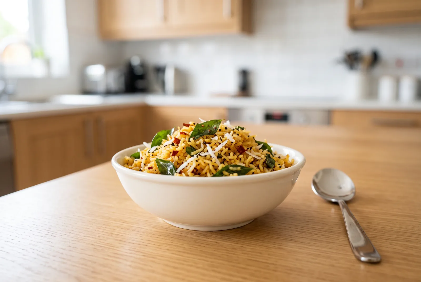 Spicy Curry Leaf Rice | Malaysian Coconut Rice