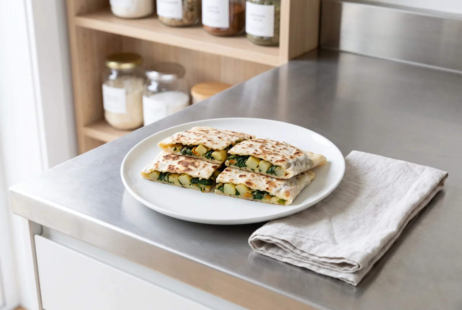 Mixed Vegetable Gozleme | Thin Turkish Flatbread Filled with Leftovers