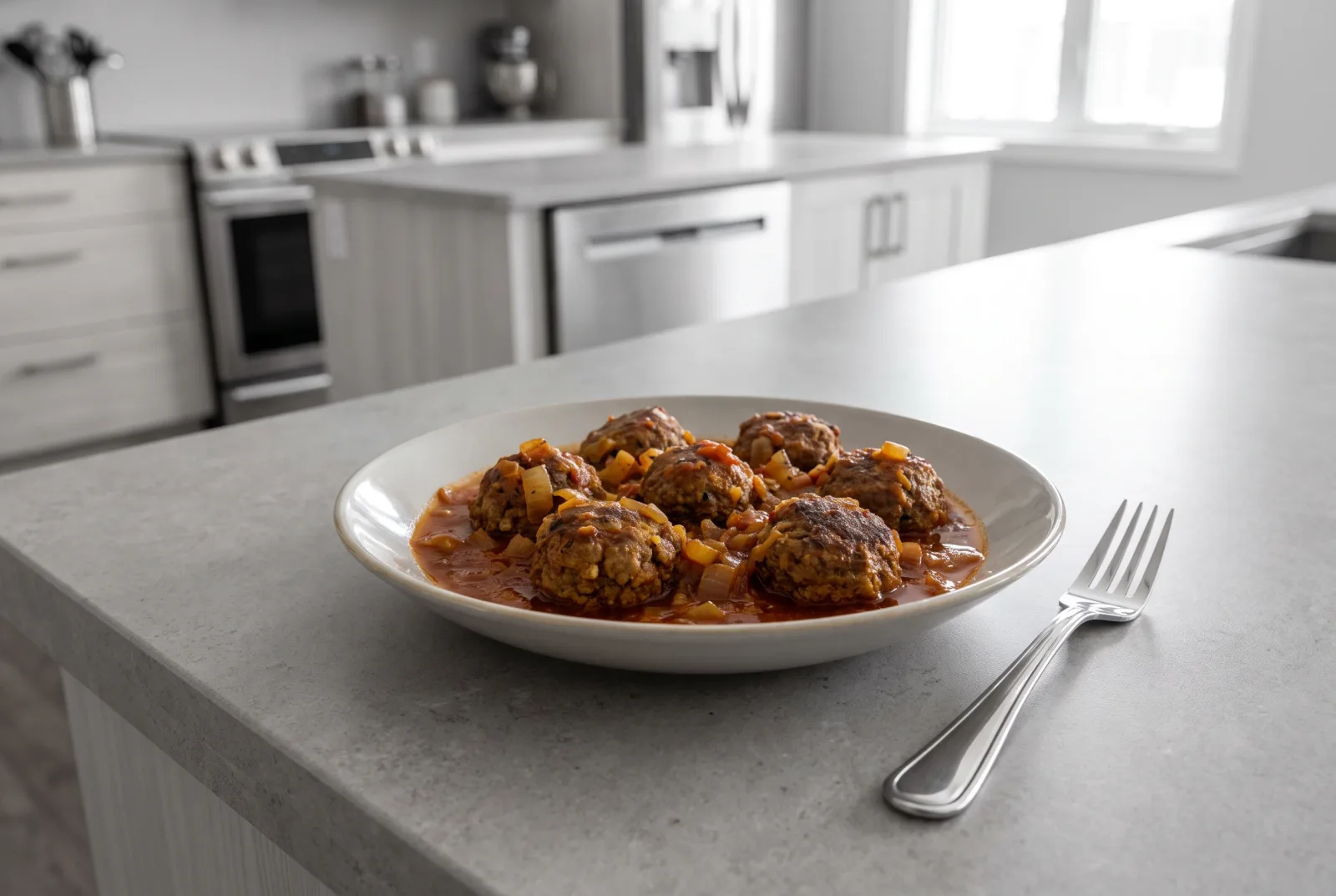 Kefta Mkaouara | Moroccan-Spiced Lamb Meatballs in Tomato Sauce