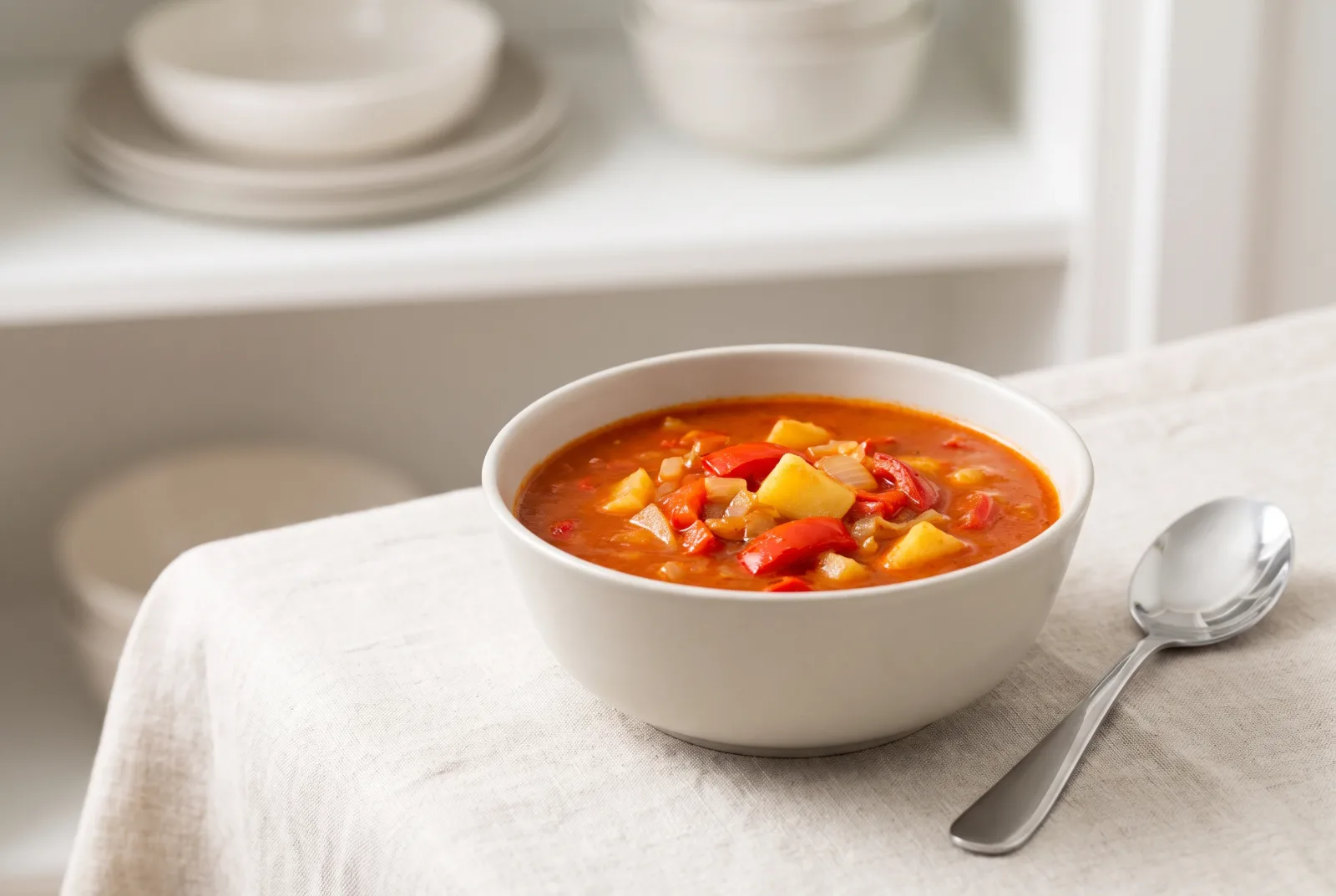 Turkish-Style Roasted Red Pepper Soup in the Air Fryer