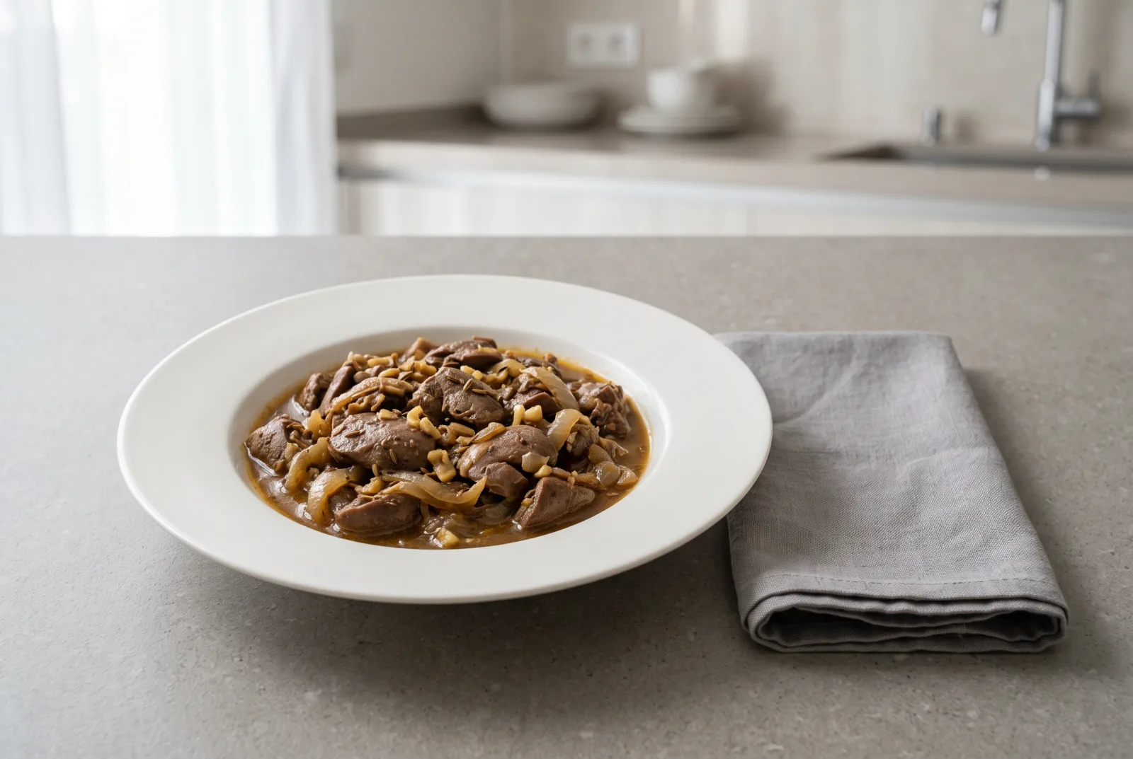 Jordanian Spiced Beef Kidney in a Pressure Cooker