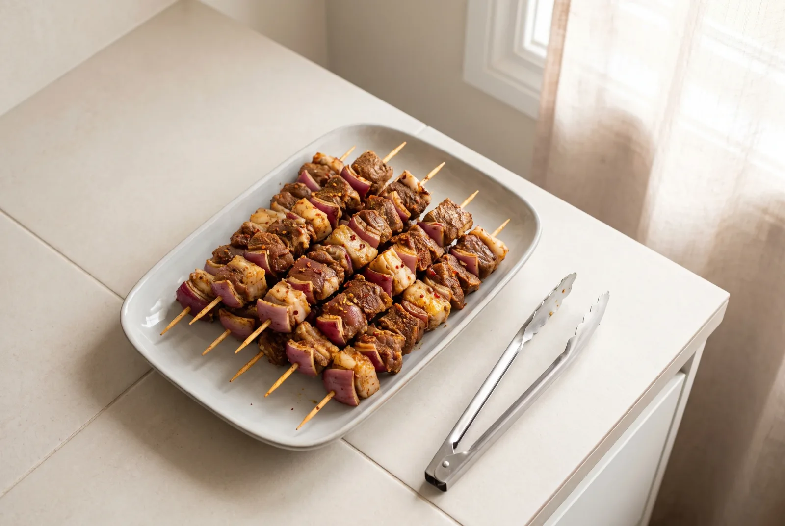 Uyghur-Style Spiced Lamb Skewers | Served with Whole-Wheat Naan