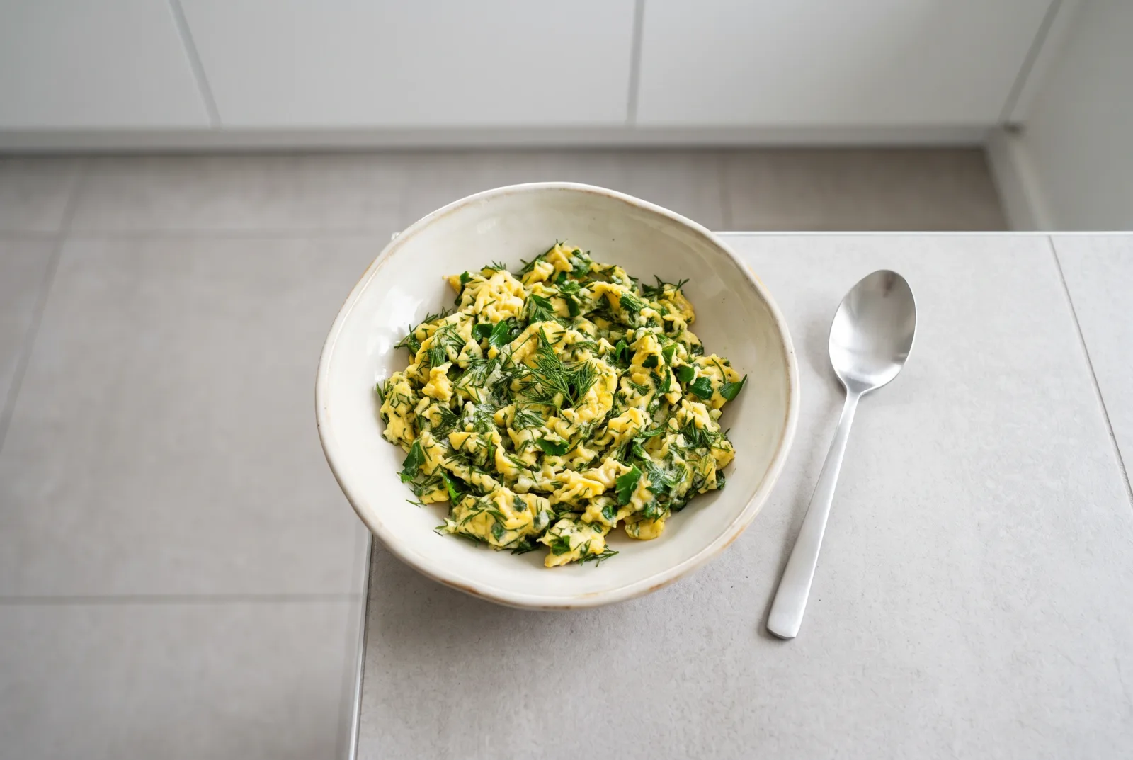 Van-Style Herbed Eggs | Skillet with Kashar Cheese