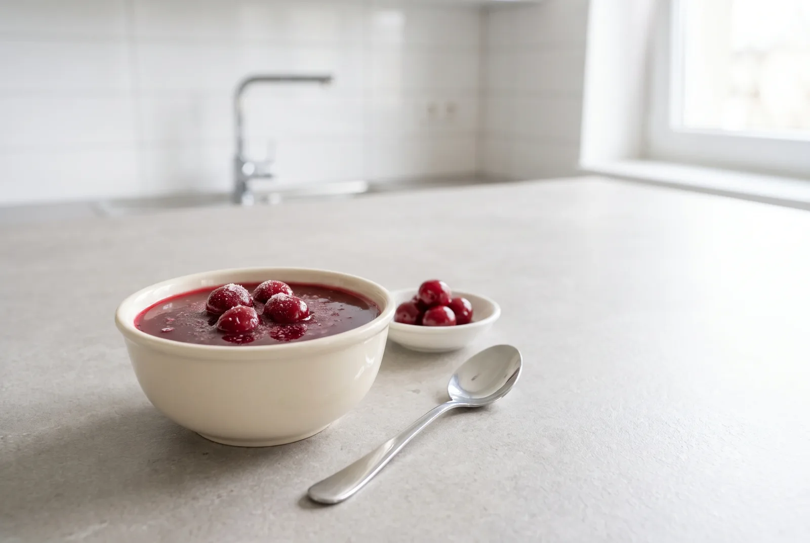 Cherry Kissel | Russian Cherry Pudding Thickened with Starch