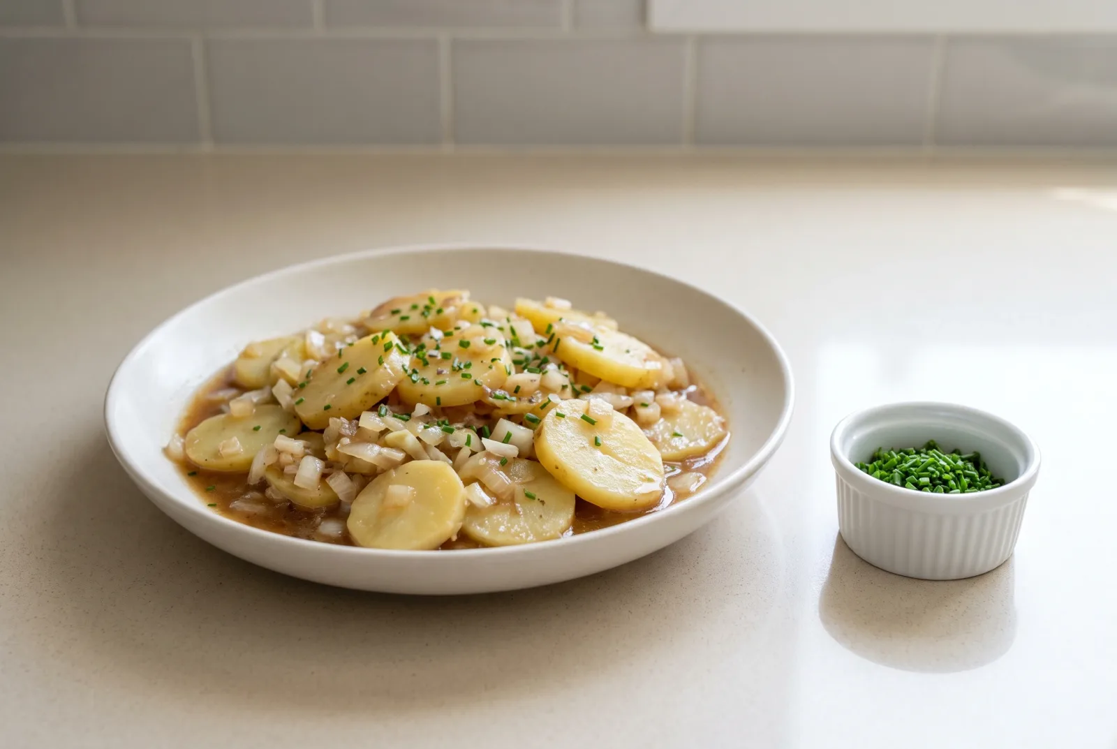 Viennese Potato Salad | Served Cold with Vinegar and Onion