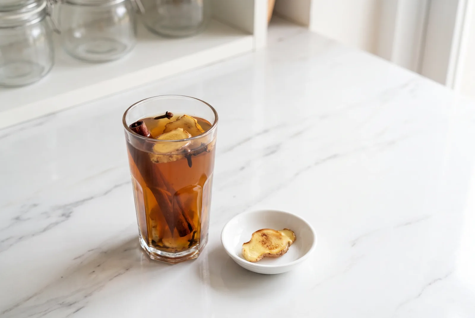 Wedang Jahe Bakar — Indonesian ginger tea with air-fryer-roasted ginger