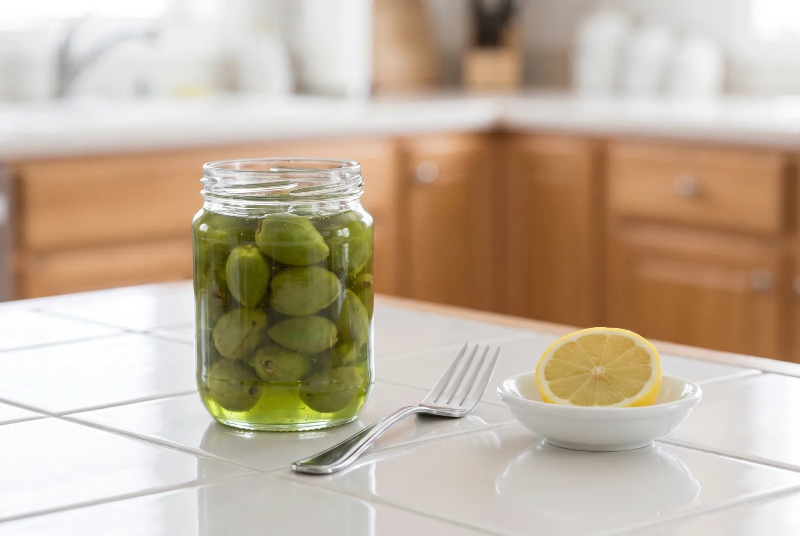 Green Almond Preserves | Lebanese Sugar-Free Rose Water Recipe