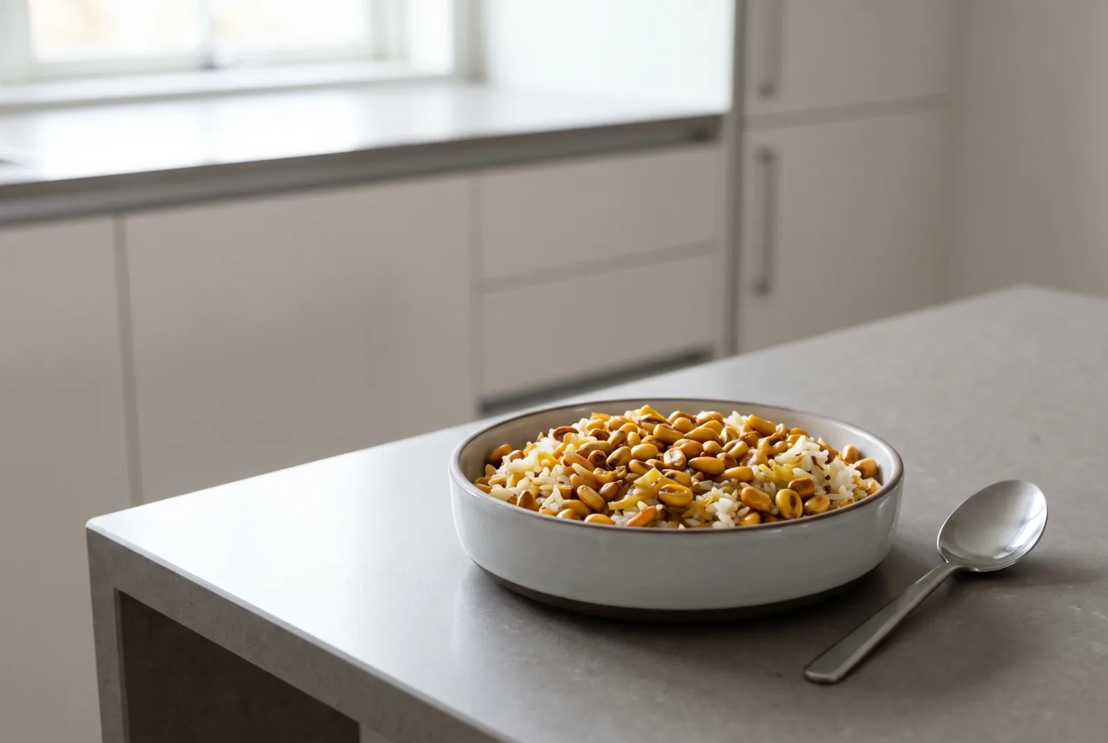 Peruvian-Style Roasted Corn Rice Pilaf | Quick Air Fryer Recipe with Leftover Rice