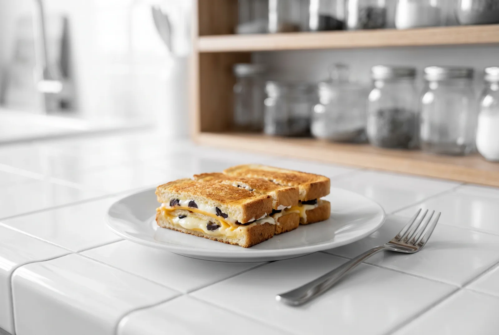 Cheese and Olive Pinwheel Sandwiches | Filled with Kashar and Black Olives