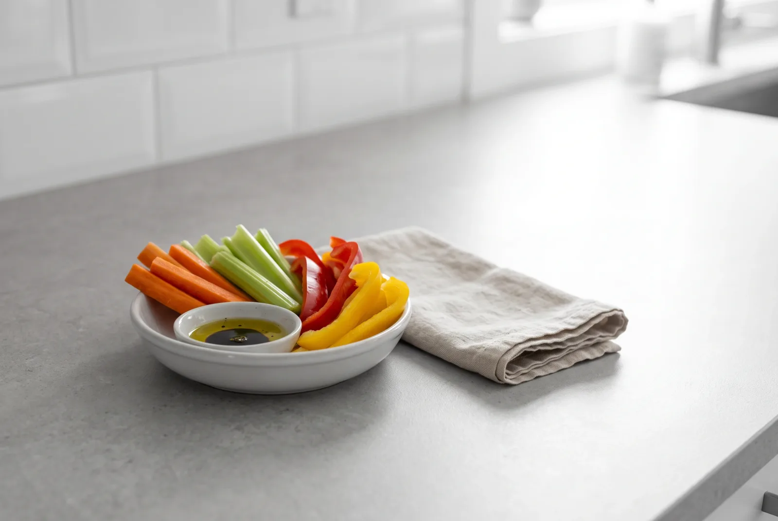 Pinzimonio | Tuscan Raw Vegetables with Olive Oil Dip