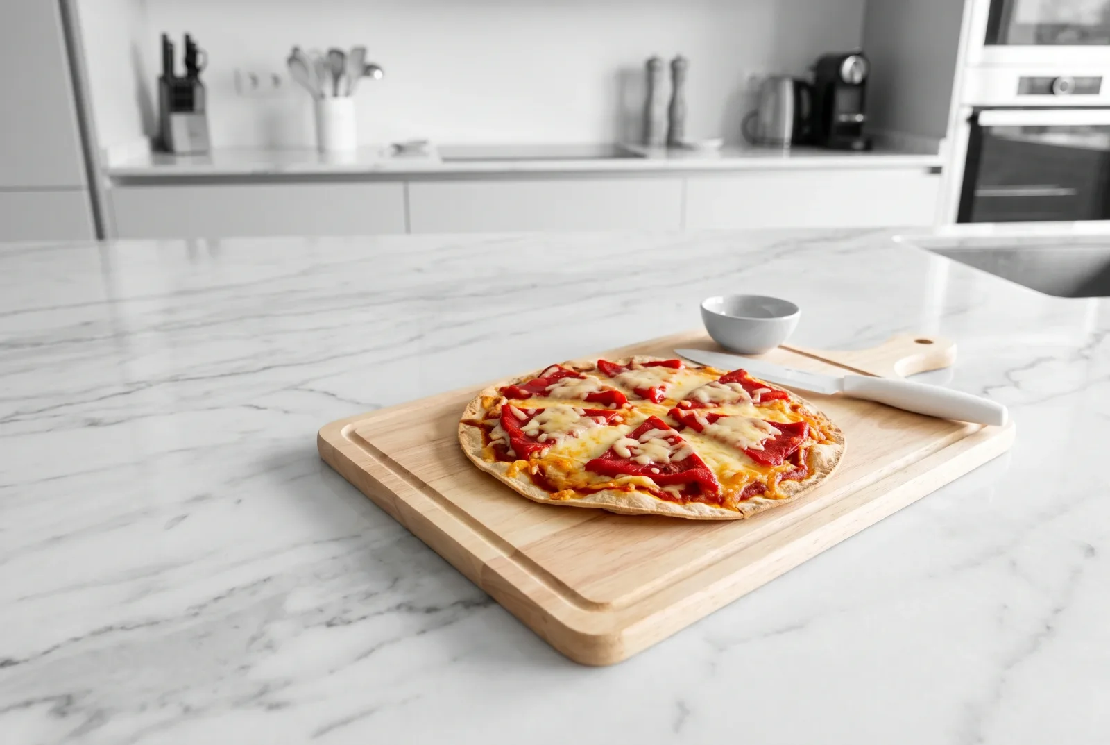 15-Minute Mini Piquillo Pepper Pizza | Spanish-Style Flatbread Pizza