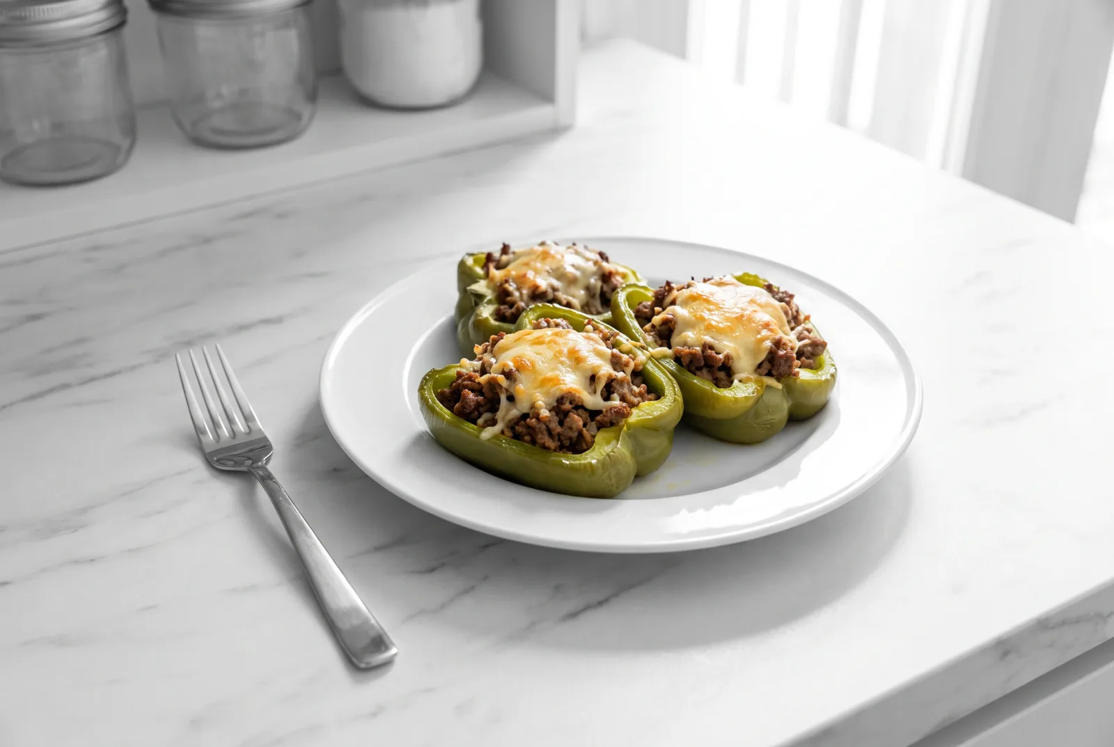 Rice-Free Stuffed Bell Peppers | Keto Ground Beef and Cheese Filling