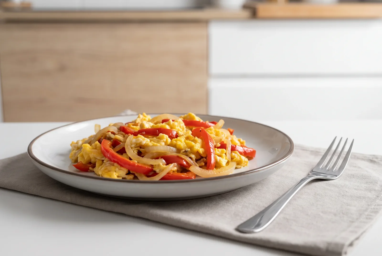 Revuelto de Huevos | Argentine-Style Scrambled Eggs with Peppers and Onions