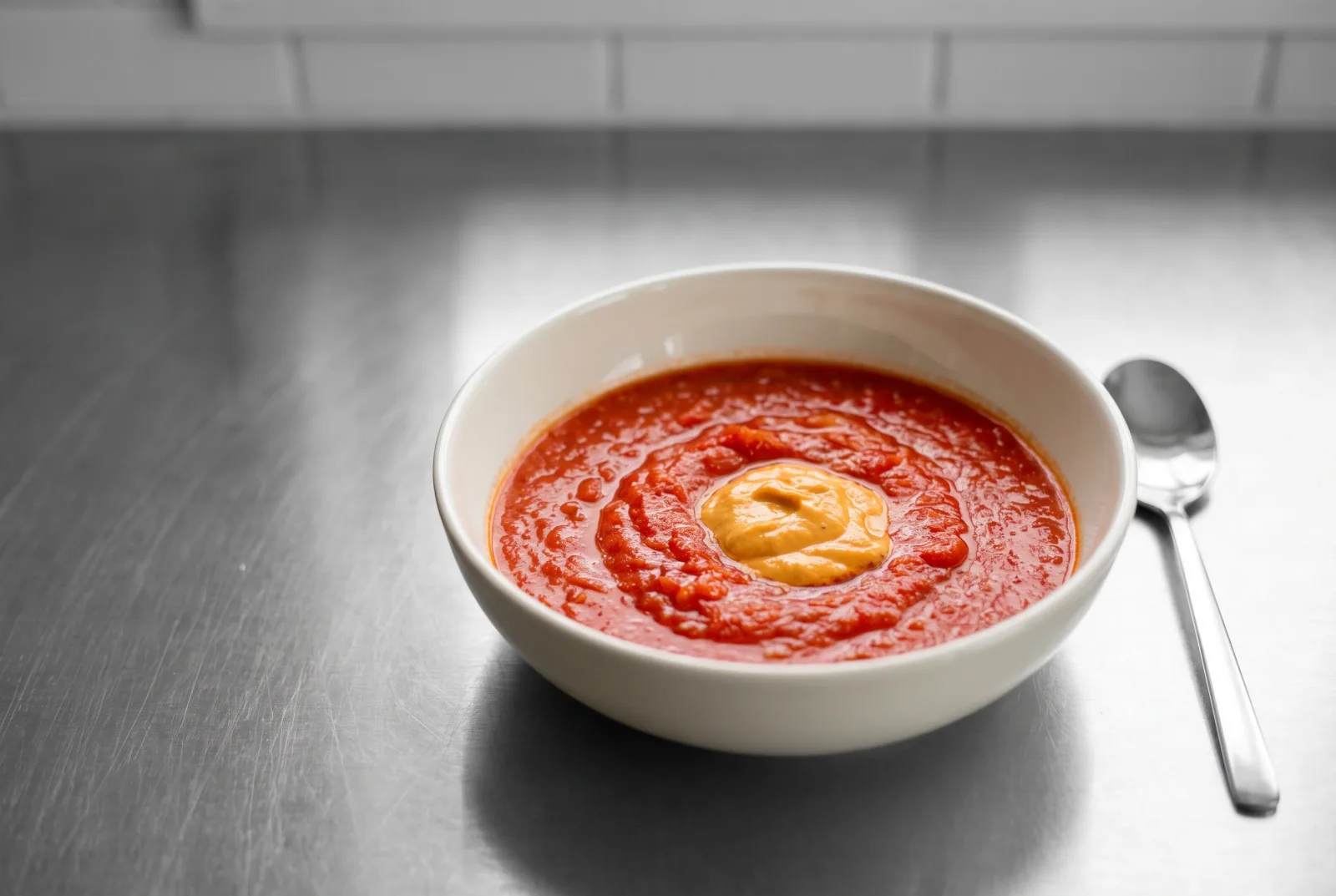 Red Bell Pepper Soup with Rouille | Spicy French-Style Leftover Soup