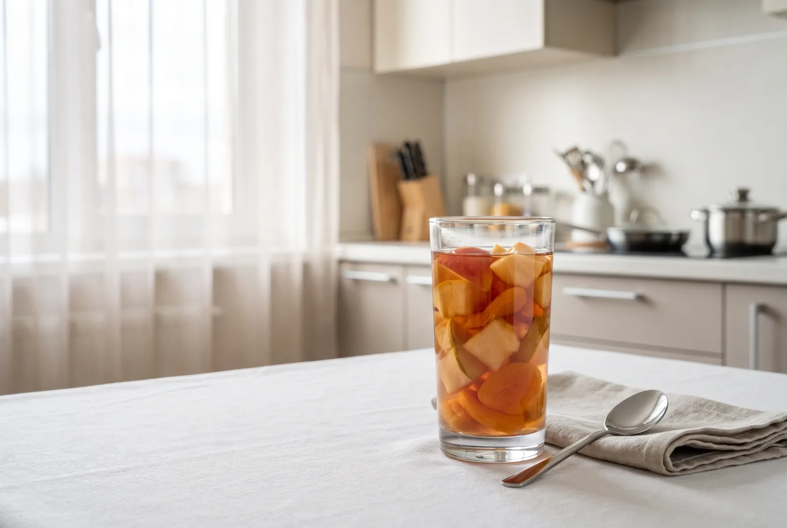 Russian Mixed-Fruit Kompot | Chilled with Cinnamon