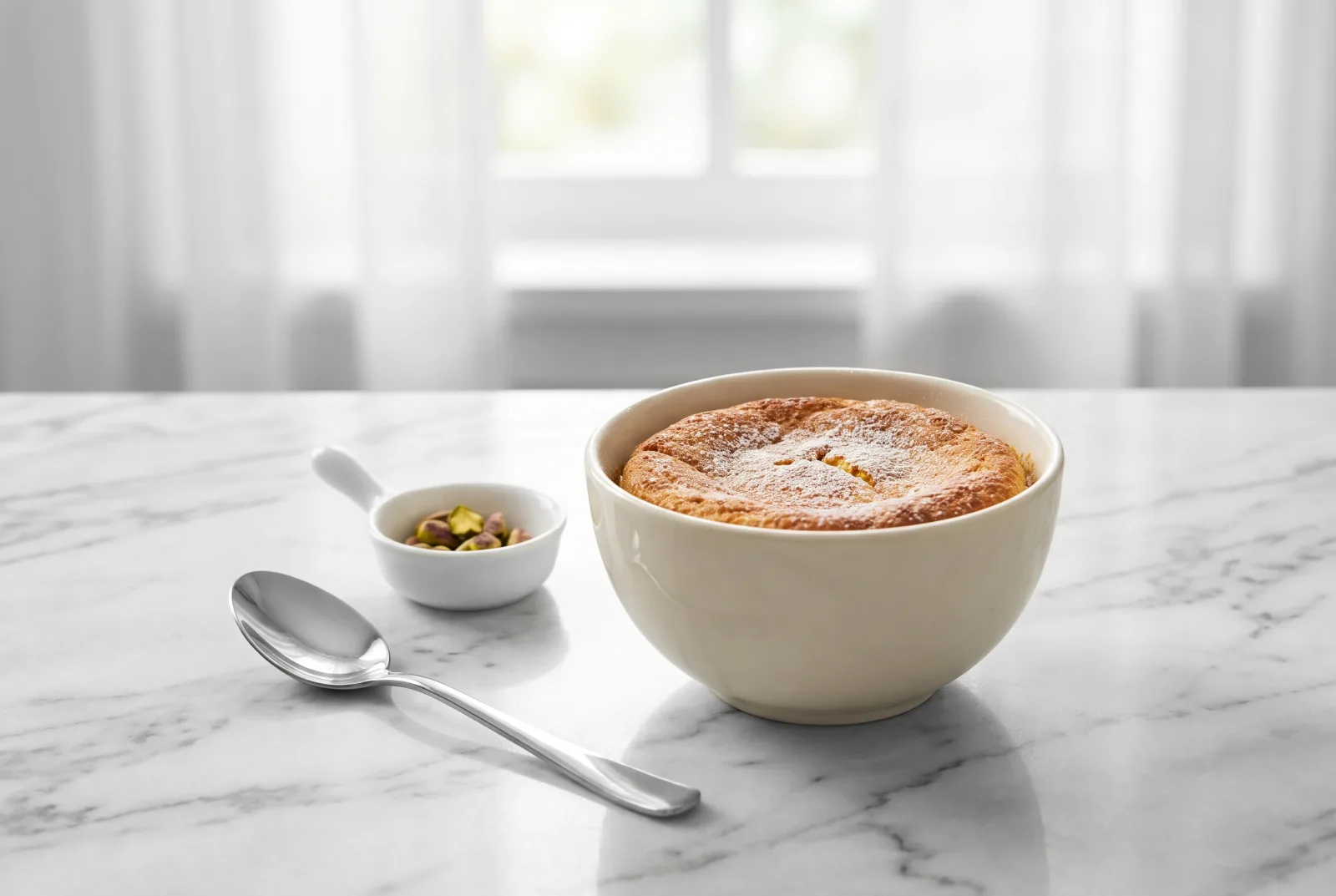 Mastic Pudding Cake | Ottoman-Inspired Pistachio Dessert