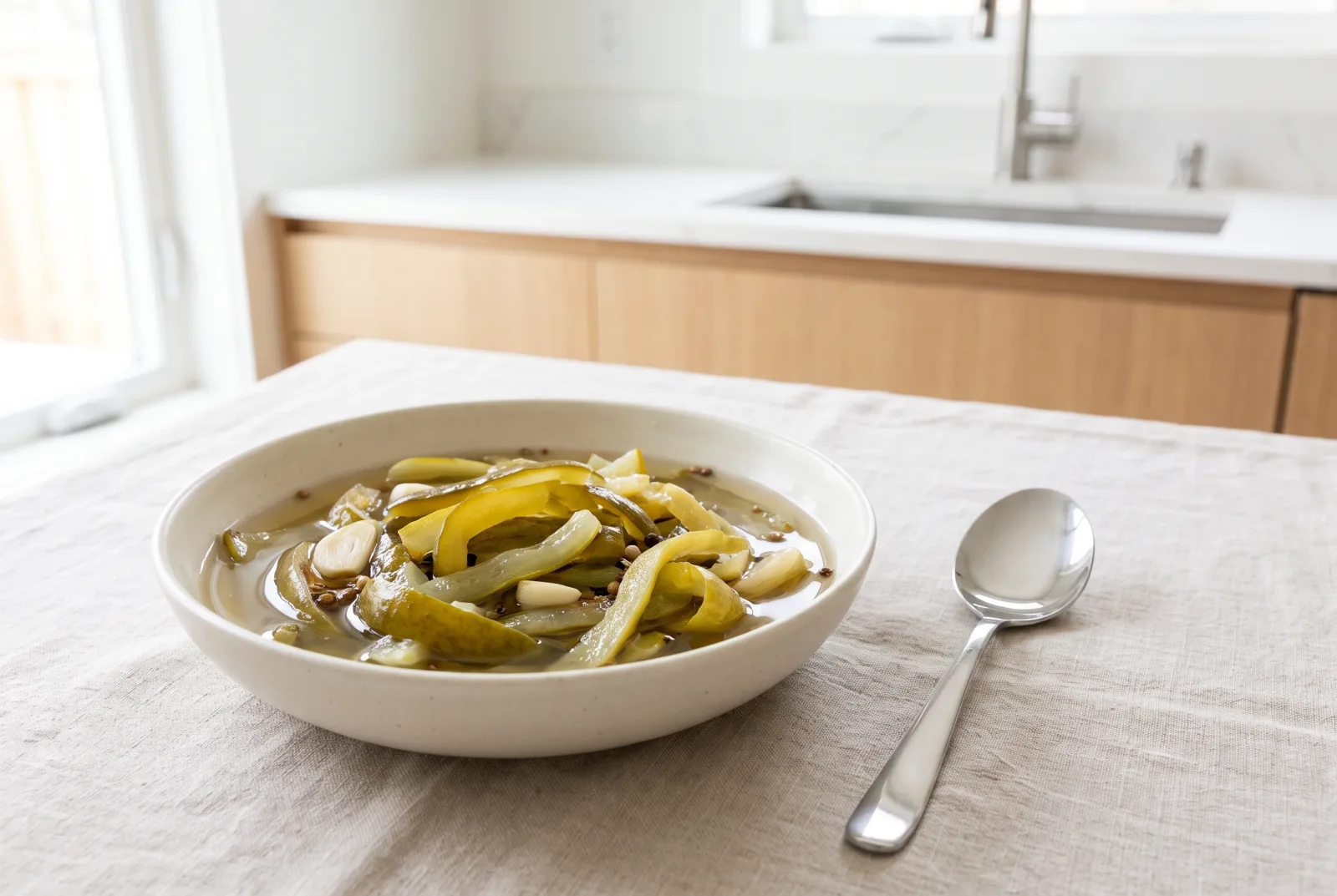 Cucumber Peel Pickles | Zero-Waste Refrigerator Pickles for Lunchboxes