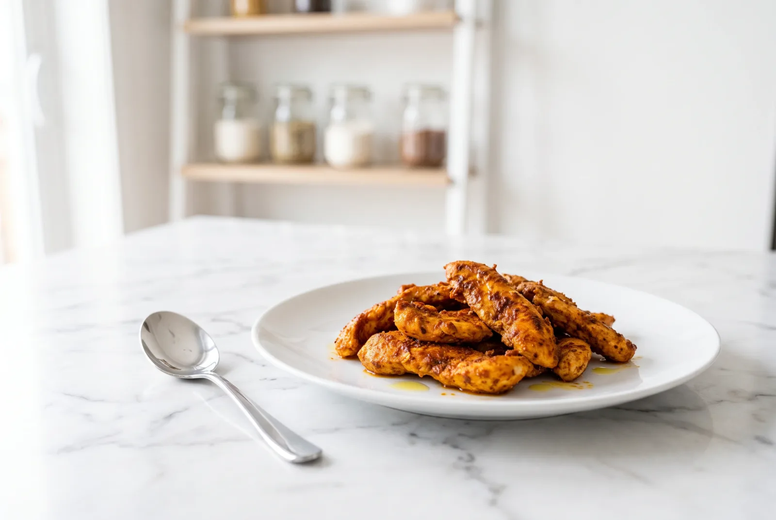 Damascus-Style Spiced Chicken Strips — cumin and cinnamon marinade