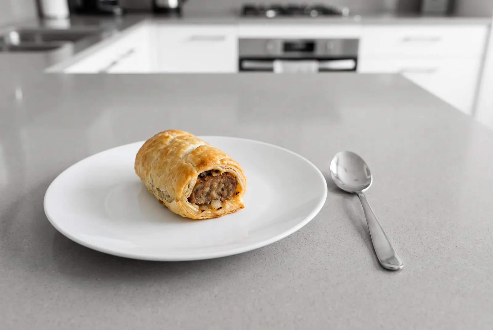 British beef sausage rolls — Crisp puff pastry with a savory filling